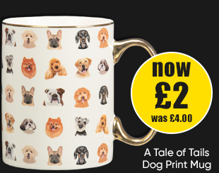 A Tale of Tails Dog Print Mug