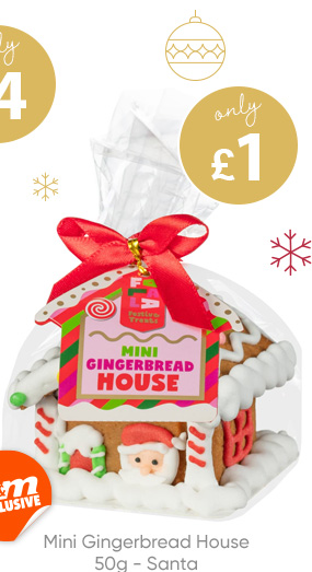 Mini Gingerbread House 50g - Santa