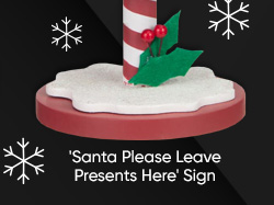 Santa Please Leave Presents Here Sign