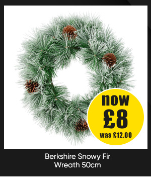 Berkshire Snowy Fir Wreath 50cm