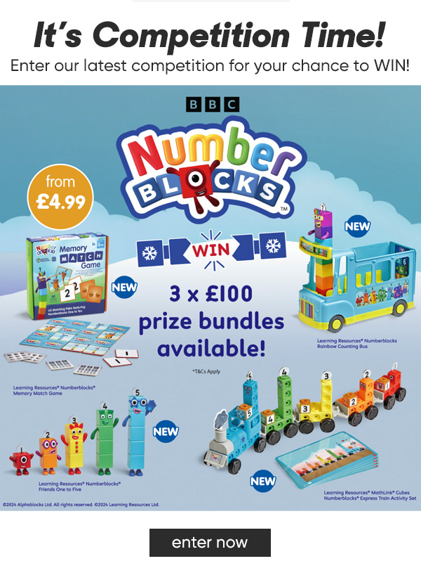 THREE Chances to WIN a £100 Numberblocks Prize Bundle Competition