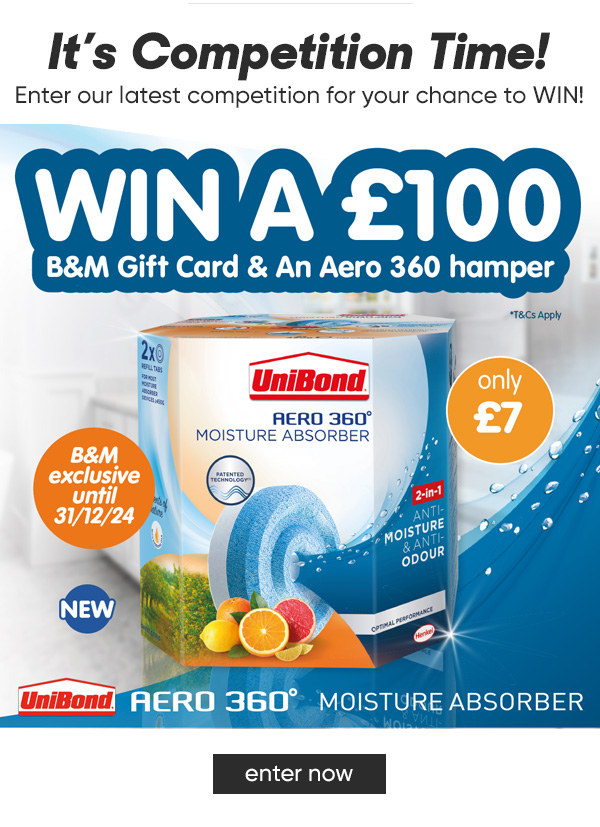 WIN a £100 B&M Gift Card, PLUS an Aero 360 Hamper Competition