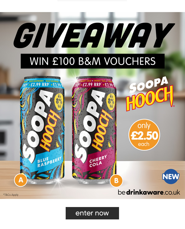 ONE Chance to WIN a £100 B&M Gift Card, Courtesy of Hooch Competition