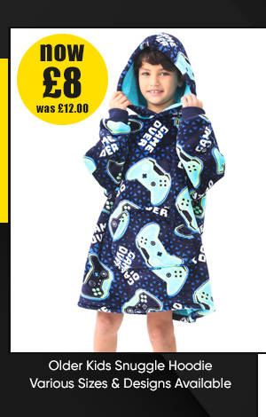 Older Kids Snuggle Hoodie - Various Sizes & Designs Available