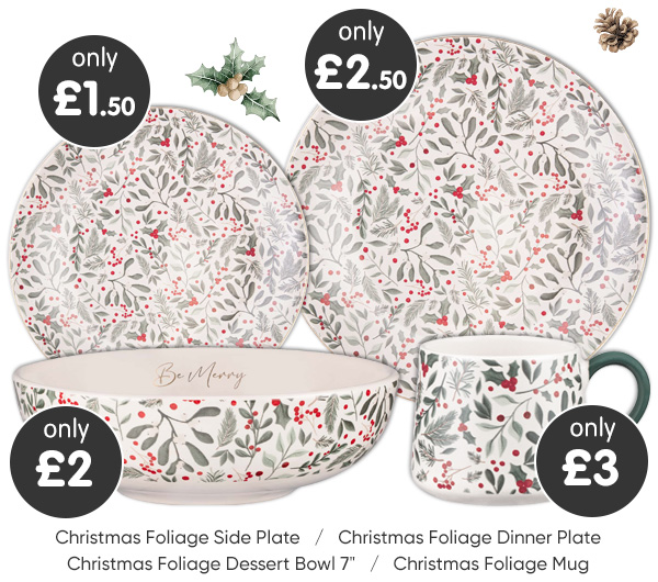 Christmas Foliage Tableware