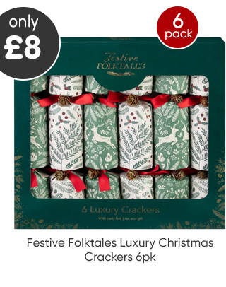 Festive Folktales Luxury Christmas Crackers 6pk