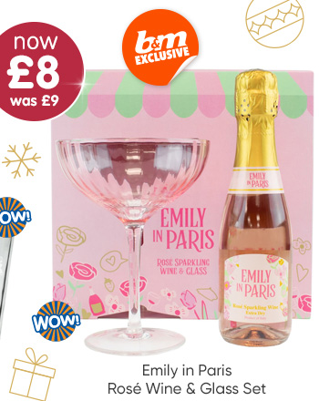 Emily in Paris Rosé Wine & Glass Set