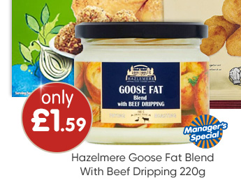 Hazelmere Goose Fat Blend With Beef Dripping 220g