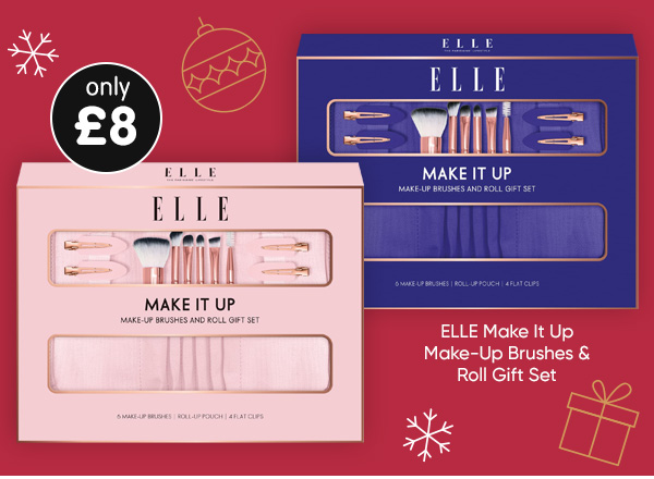 ELLE Make It Up Make-Up Brushes & Roll Gift Set