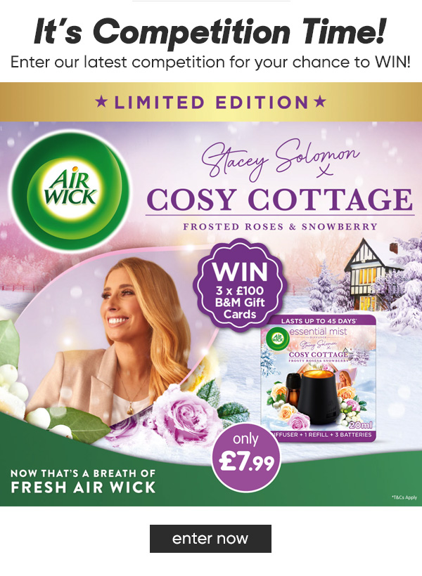 THREE Chances to WIN a £100 B&M Gift Card, Courtesy of Air Wick Competition