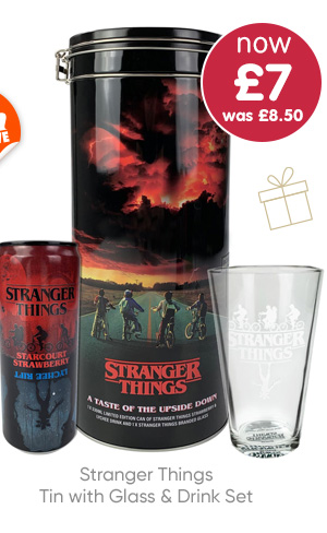 Stranger Things Tin with Glass & Drink Set