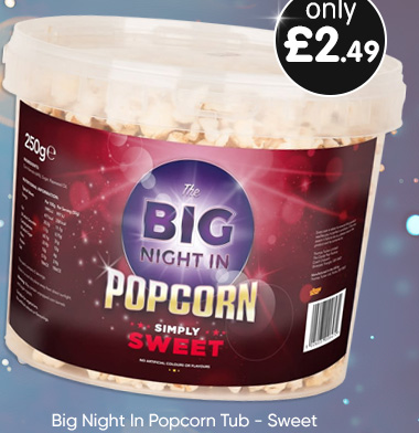 Big Night In Popcorn Tub - Sweet