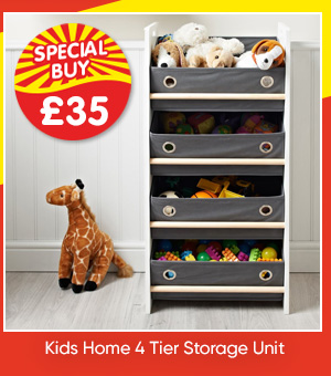 Kids Home 4 Tier Storage Unit