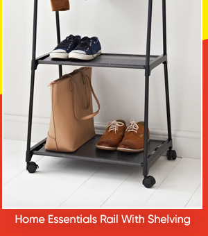 Home Essentials Storage Rail With Shelving