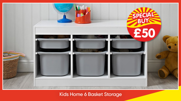 Kids Home 6 Basket Storage