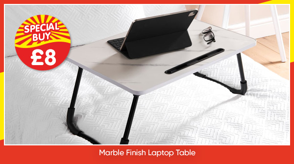 Marble Finish Laptop Table