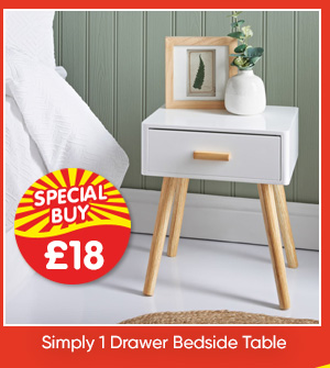 Simply 1 Drawer Bedside Table