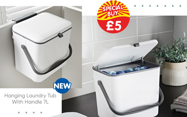 Hanging Laundry Tub With Handle 7L