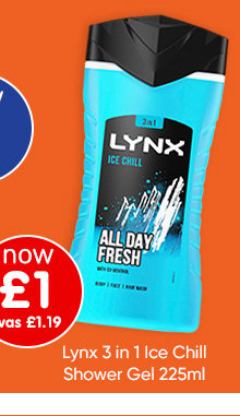 Lynx 3 in 1 Ice Chill Shower Gel 225ml