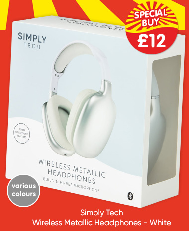 Simply Tech Wireless Metallic Headphones