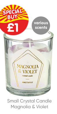 Small Crystal Candle - Magnolia & Violet