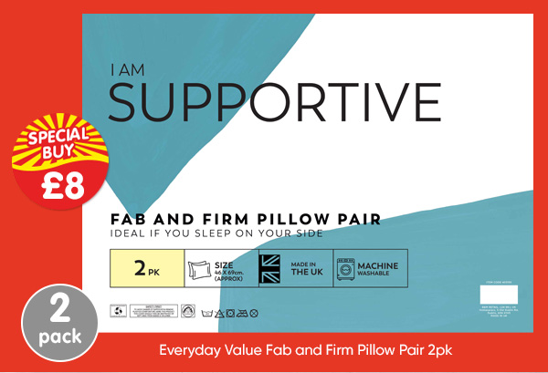 Everyday Value Fab & Firm Pillow Pair 2pk