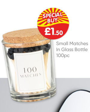 Small Matches In Glass Bottle 100pc