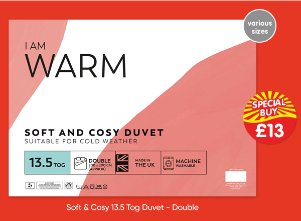 Soft & Cosy 13.5 Tog Duvet - Double