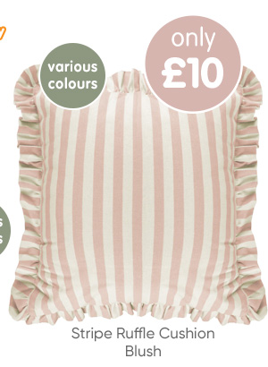 Stripe Ruffle Cushion