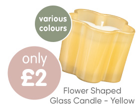 Flower Shaped Glass Candle