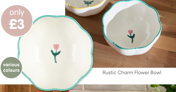 Rustic Charm Flower Bowl