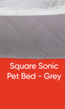 Square Sonic Pet Bed - Grey