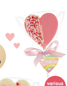 Heart Shaped Lollipop 30g - Various