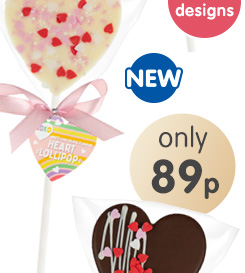 Heart Shaped Lollipop 30g - Various