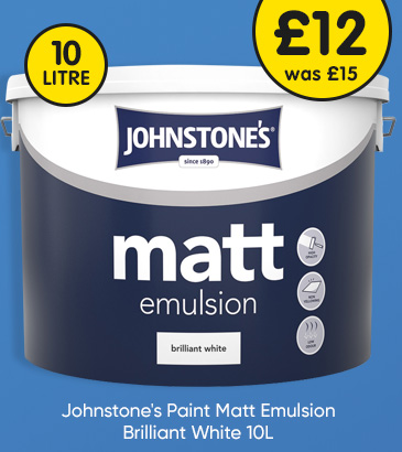 Johnstone's Paint Matt Emulsion - Brilliant White 10L