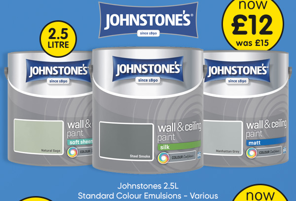 Johnstones 2.5L Standard Colour Emulsions