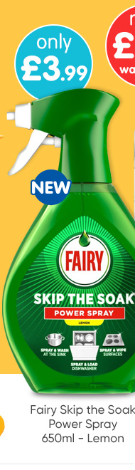 Fairy Skip the Soak Power Spray 650ml - Lemon