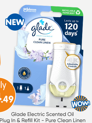 Glade Electric Scented Oil Plug In & Refill Kit - Pure Clean Linen