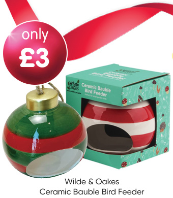 Wilde & Oakes Ceramic Bauble Bird Feeder