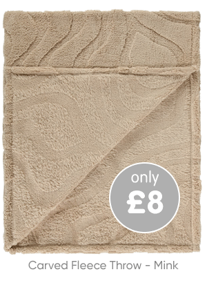 Carved Fleece Throw - Mink
