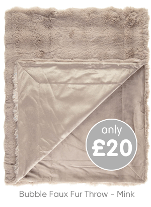 Bubble Faux Fur Throw - Mink