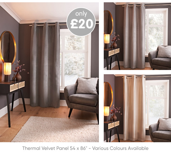 Thermal Velvet Panel 54 x 86 inch