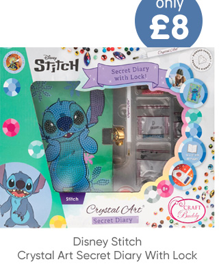 Disney Stitch Crystal Art Secret Diary With Lock
