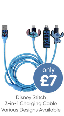 Disney Stitch 3-in-1 Charging Cable - Various Colours Available