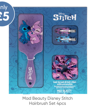 Mad Beauty Disney Stitch Hairbrush Set 4pcs