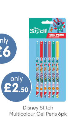 Disney Stitch Multicolour Gel Pens 6pk