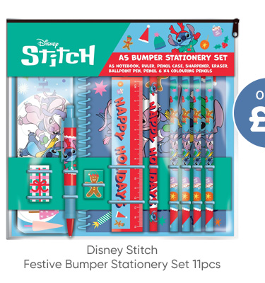Disney Stitch Festive Bumper Stationery Set 11pcs