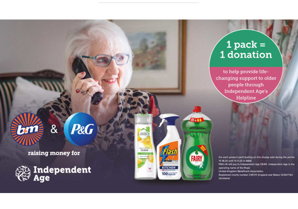 B&M Proud to Partner with Independent Age in Support of Older People on a Low Income in UK