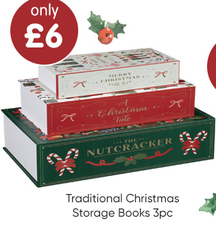 Traditional Christmas Storage Books 3pc