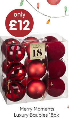 Merry Moments Luxury Baubles 18pk